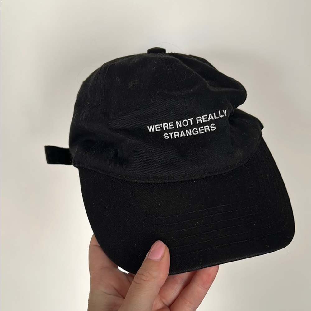 Black Baseball Cap We’re not really strangers